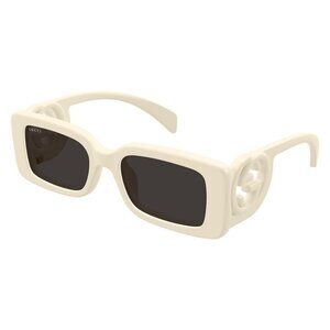 A0910Z New GUCCI White Square GG1325S 013 Sunglasses Women